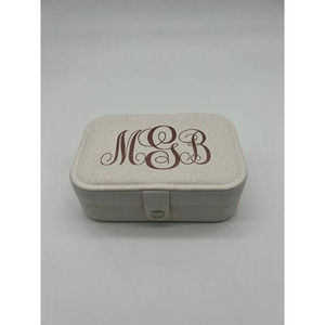 Personalized Blush Pink Jewellery Case | MSB Initials | Perfect Gift